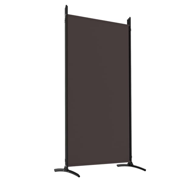 Rumsavdelare 5 paneler brun 433x180 cm tyg