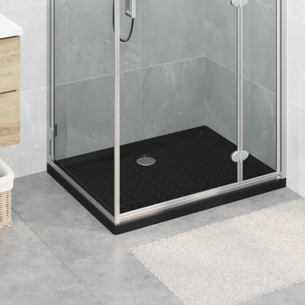 Duschbas Tray med Prickar 90 x 70 x 4 cm ABS Svart