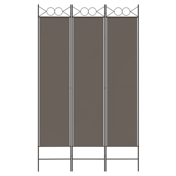 Rumsavdelare 3 paneler antracit 120x200 cm tyg