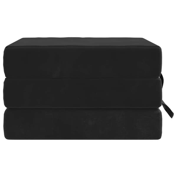 Fällbar Soffbed 75 x 67 x 45 cm Svart