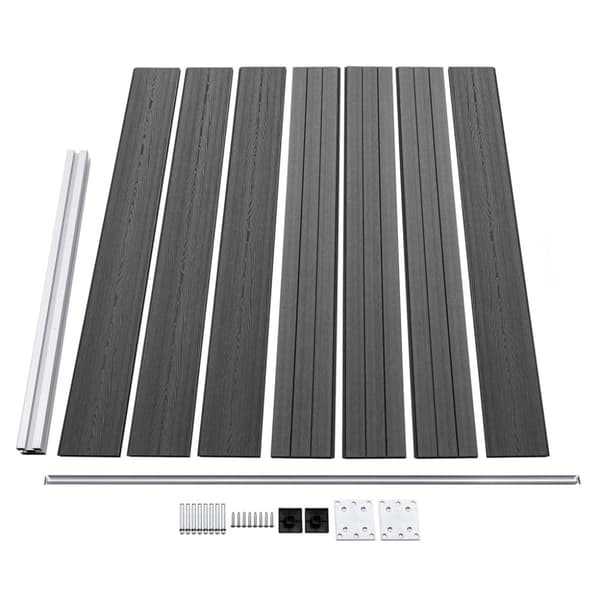 Staketpanel WPC 175x146 cm svart