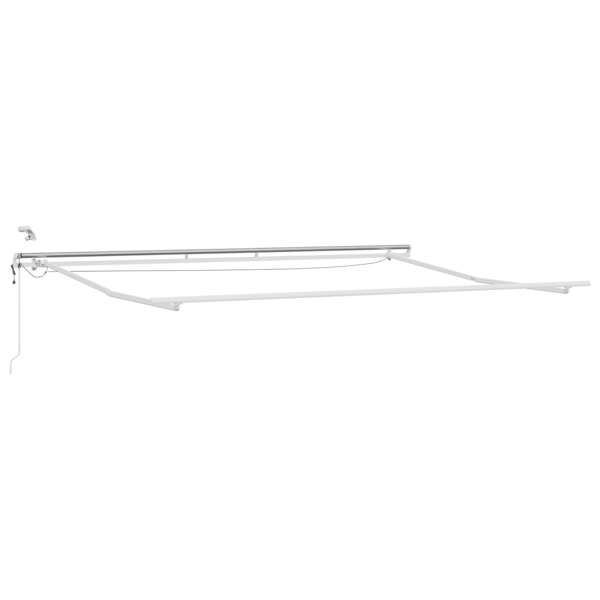 Utfällbar markis Orange och Brunt 500 × 350 cm