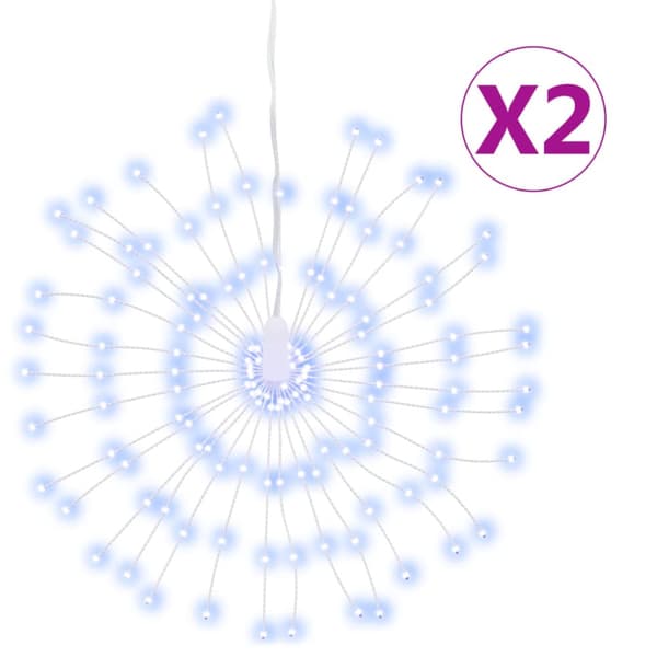 Julbelysning 2 st 140 LED kallvit 17 cm