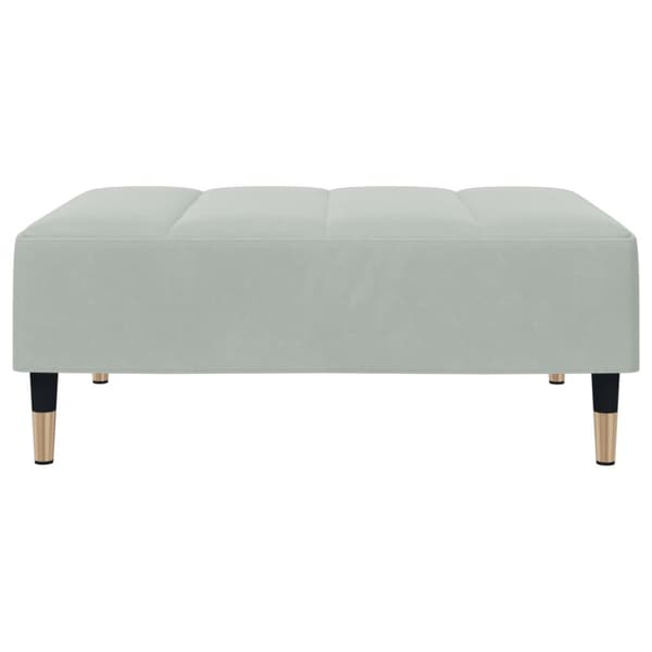 Fotpall Ljusgrå 77x55x31 cm sammet
