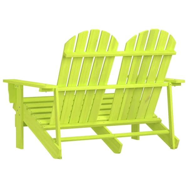 Adirondackstol 2-sits massivt granträ grön