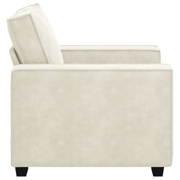 Soffstol gräddvit 100x78x84 cm sammet
