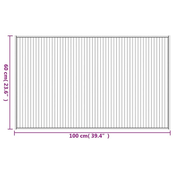 Matta rektangulär mörkbrun 60x100 cm bambu