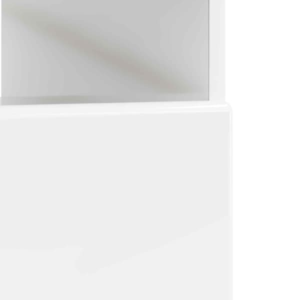 LED TV-skåp Vit högglans Konstruerat trä