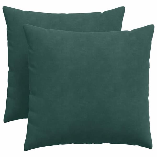 Sofakuddar 2 pcs Mörkgrön 50 x 50 cm Kordread tyg