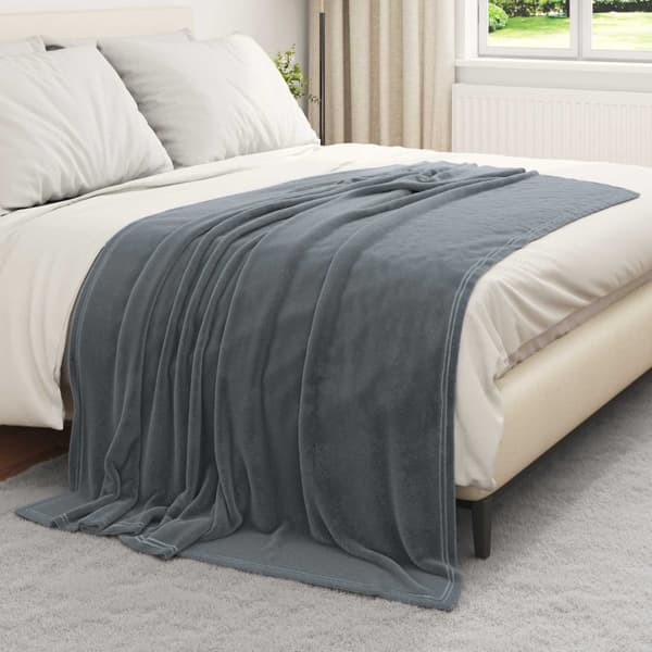 Kastfilt Mörkgrå 150 x 200 cm Fleece