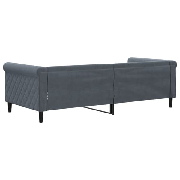 Dagbädd mörkgrå 90x200 cm sammet