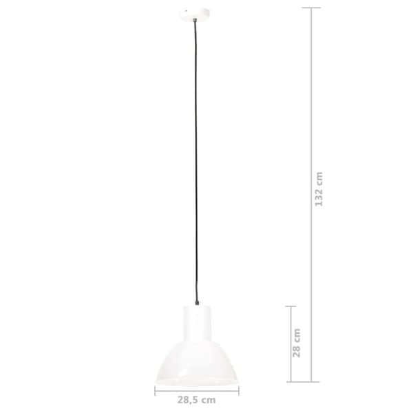 Hänglampa 25 W vit rund 28,5 cm E27