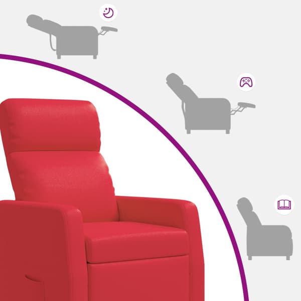 Recliner Röd Konstläder