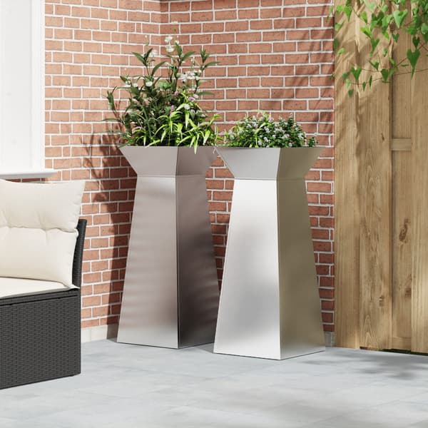 Pelarkrukor 2 pcs Silver 40 x 40 x 100 cm