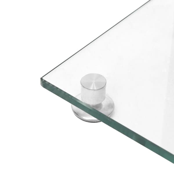 vidaL Högtalarstativ 2 st härdat glas 3 pelare silver