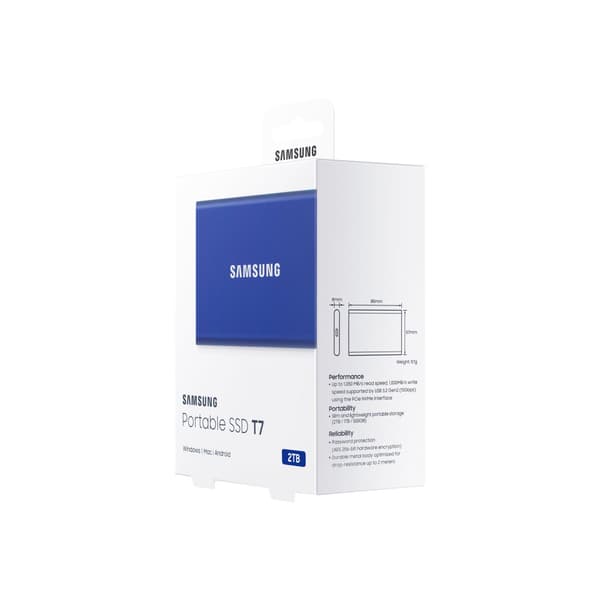 Samsung T7 MU-PC2T0H - SSD - 2 TB - USB 3.2 Gen 2