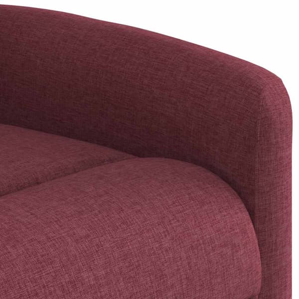 Reclinerfåtölj vinröd tyg