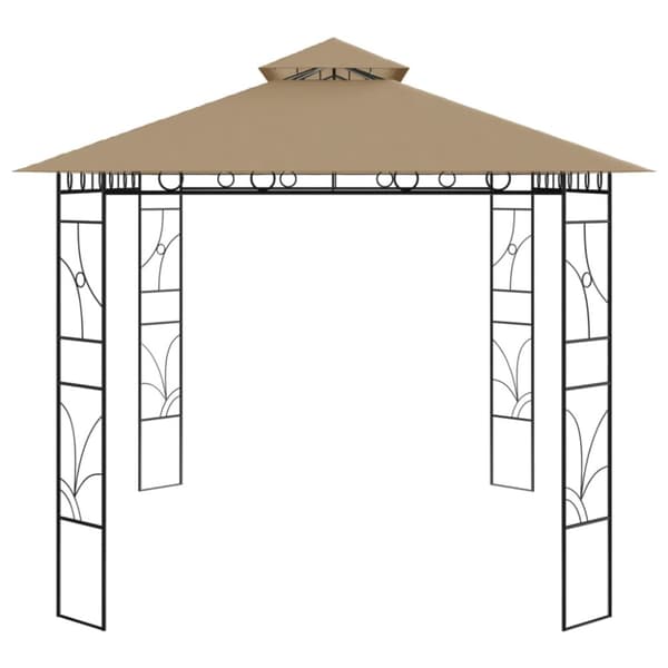 Paviljong 4x3x2,7 m taupe 160 g/m²