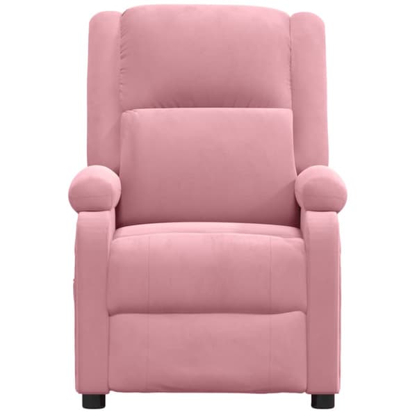 Elektrisk reclinerfåtölj rosa sammet