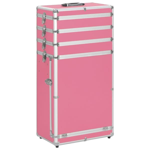 Sminklåda aluminium rosa
