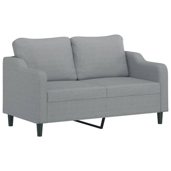 Soffgrupp med dynor 2 delar Ljusgrå tyg