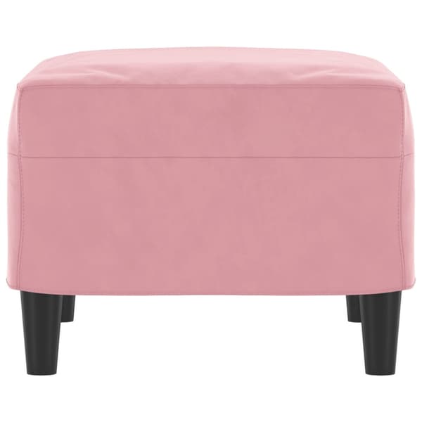Fotpall rosa 60x50x41 cm sammet