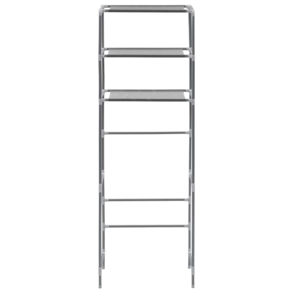 Toaletthylla med 3 hyllplan silver 53x28x169 cm