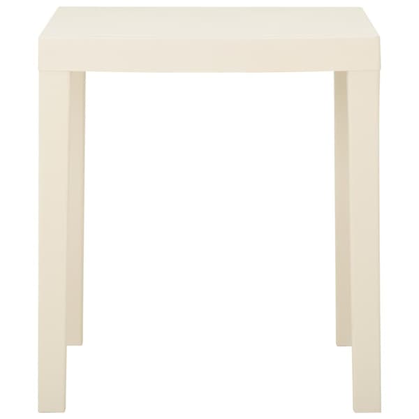 Trädgårdsbord vit 79x65x72 cm plast