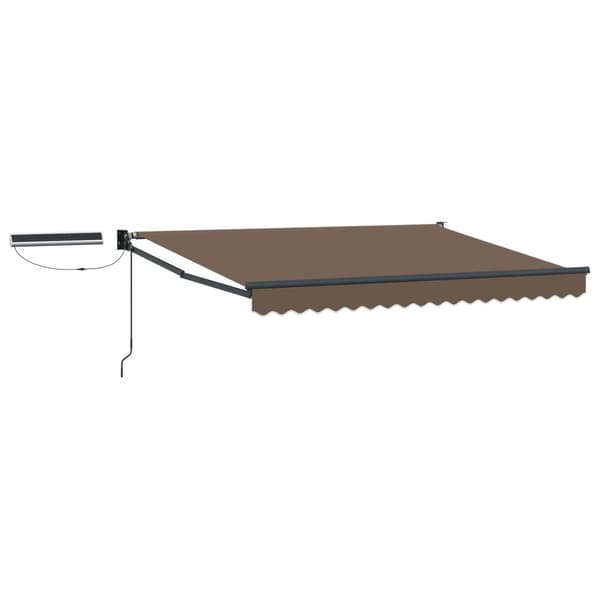 Elektrisk Retraktabel Markis Taupe 100% Polyester och Aluminium