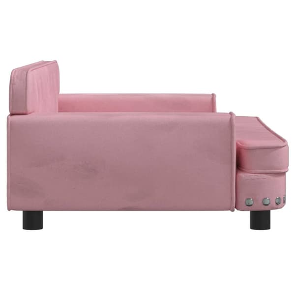 Barnsoffa rosa 90x53x30 cm sammet