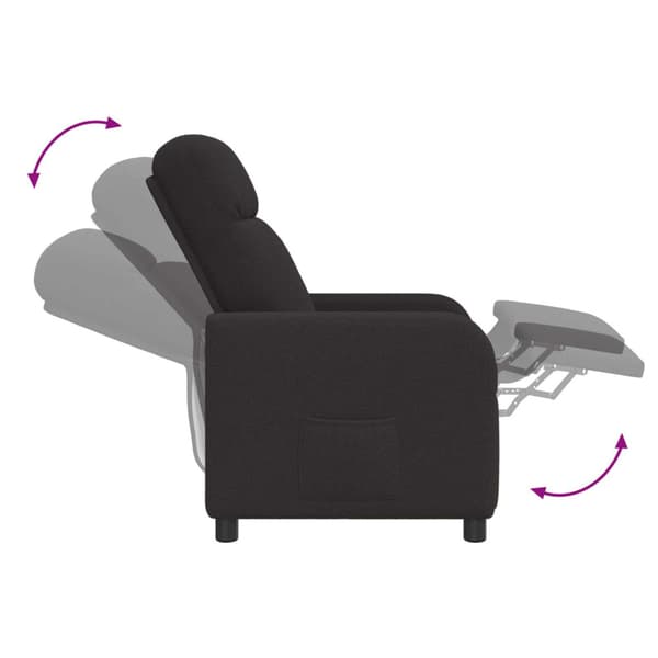 Recliner Svart Bouclé