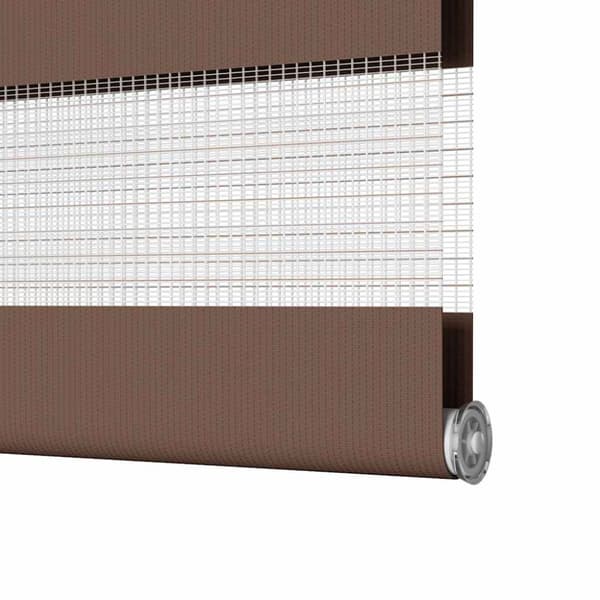 Rullgardin zebra brun 45x200 cm tyg bredd 40,9 cm polyester