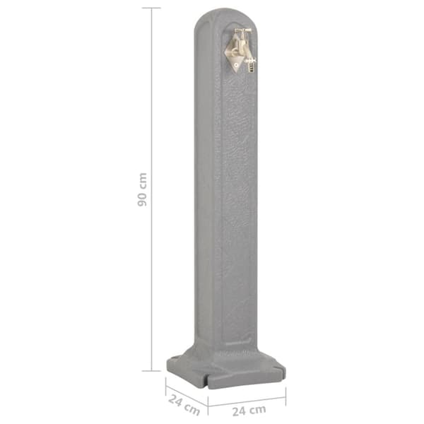 Vattenpost grå stenimitation
