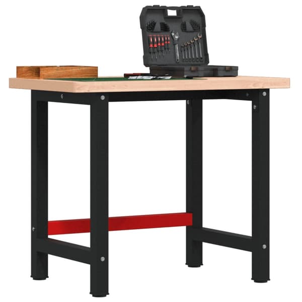 Arbetsbänk 100x60x83 cm massiv bok rektangulär