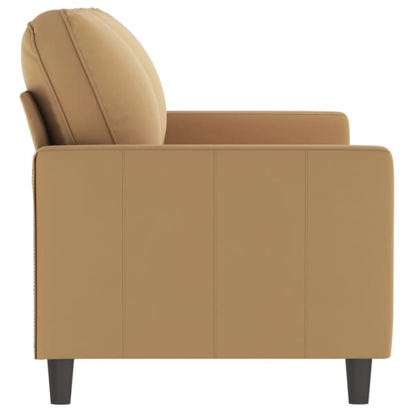 Soffa 2-sits brun 140 cm sammet