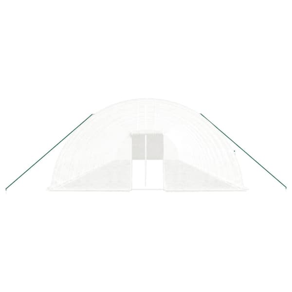 Växthus med stålram vit 120 m² 20x6x2,85 m