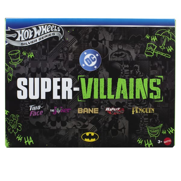 Hot Wheels Silver Batman 1:64 5-Pack