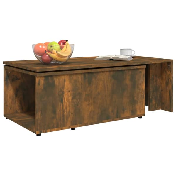 Soffbord rökfärgad ek 150x50x35 cm konstruerat trä