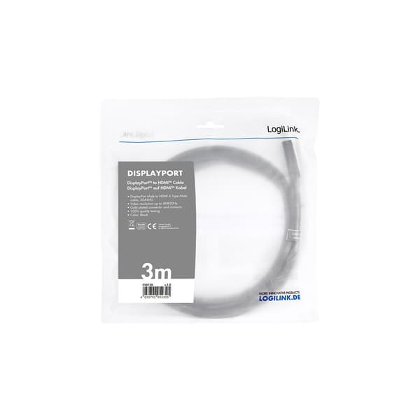 LogiLink adapterkabel - DisplayPort / HDMI - 3 m