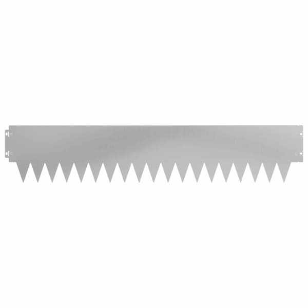 Kant för gräsmatta 10 pcs 103 x 20 cm metall Silver