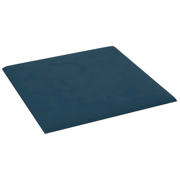 Väggsänggavel 12 pcs Blå 30 x 30 cm Sammet