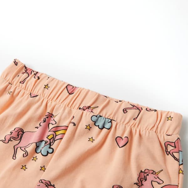 Barnpyjamas med korta ärmar ljus orange 92