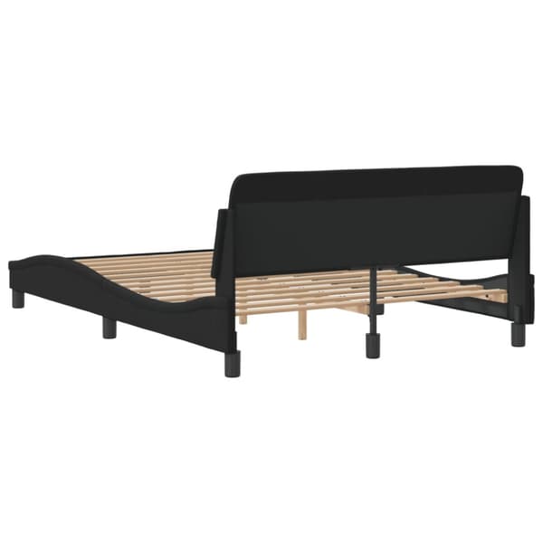 Bed Frame "Dover" Black 140x200 cm Velvet
