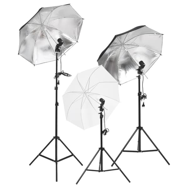 Fotostudio med lampor och bakgrund