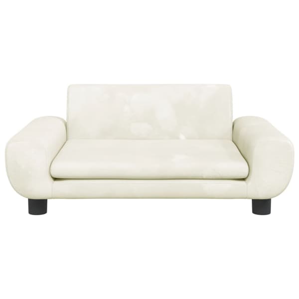Hundbädd gräddvit 70x45x33 cm sammet