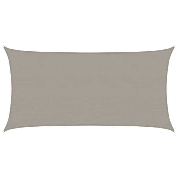 Solsegel 160 g/m² rektangulär ljusgrå 2x4 m HDPE