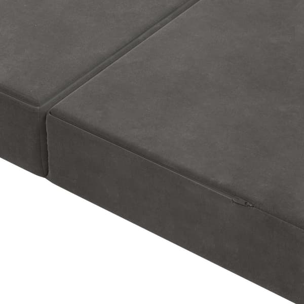 Fällbar Soffbed 160 x 67 x 45 cm Mörkgrå