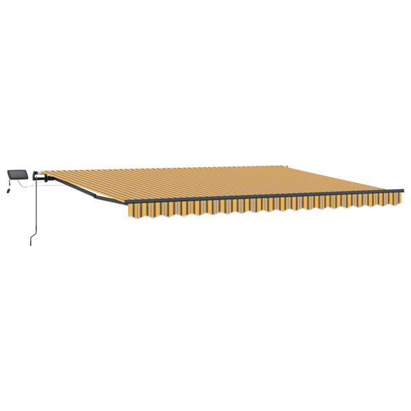 Utfällbar markis Flerfärgsdesign 400 ×300 cm tyg