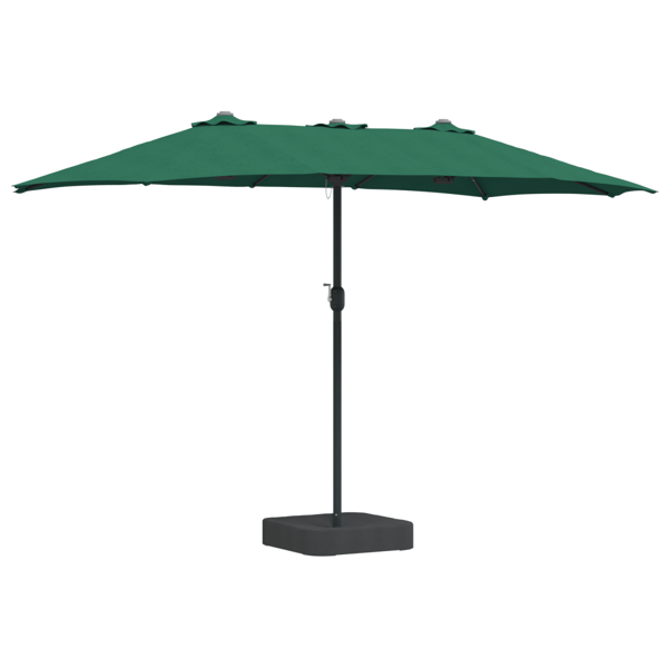 Trädgårdsparasol Grön 385 x 209 x 244 cm Polyester