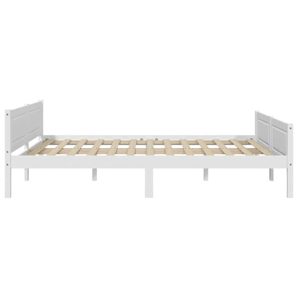 Sängram massiv furu vit 140x200 cm